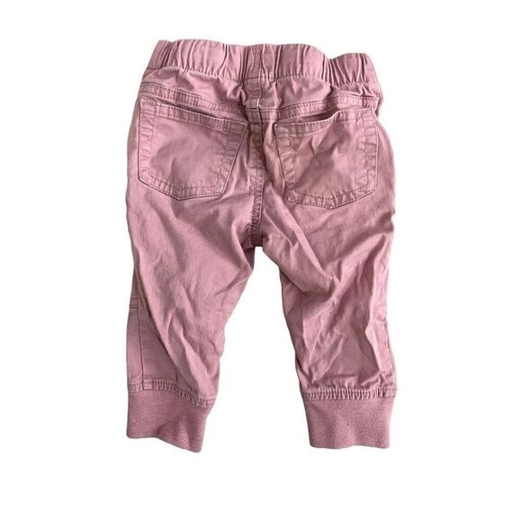 Cat & Jack Baby Drawstring Reinforced Knee Utility Jogger Pants Size 12M Pink - Picture 2 of 4